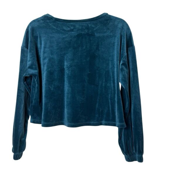 Old Navy Green Velour Cropped Sweatshirt and Jogger Pants Sz S  Cozycore, Soft - Picture 4 of 15